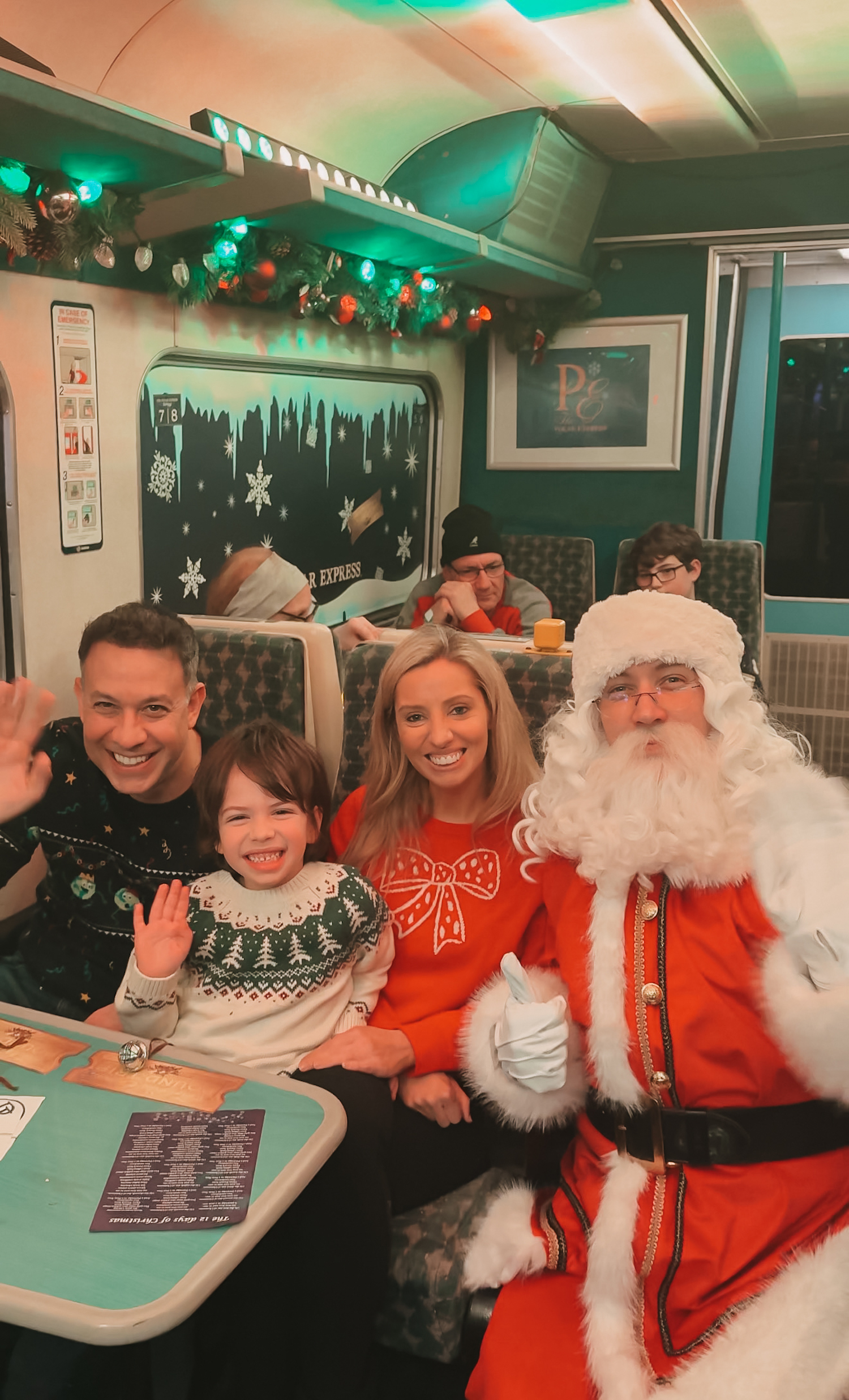 Family on the polar express