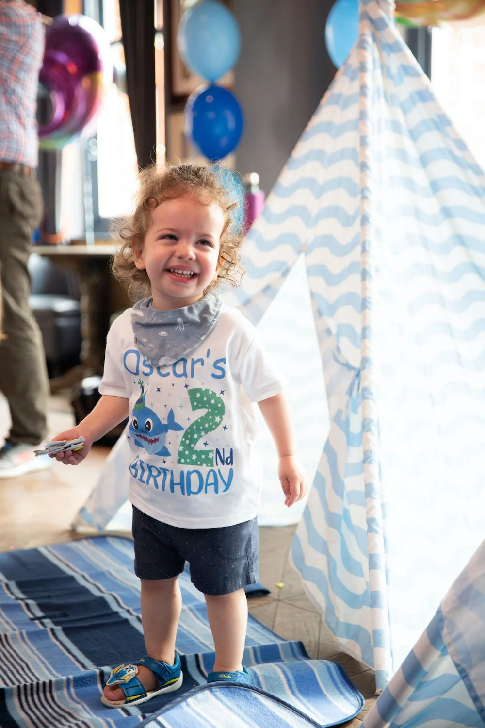 Small child at a party at Beaufort House